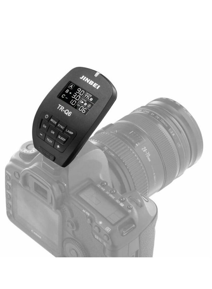 جينبي Jinbei TR-Q6N تريجر فلاش رقمي TTL/HSS (نيكون): تريجر موثوق بتقنية TTL/HSS متوافق مع نيكون مع توفير اتصال بلوتوث. - Image 2