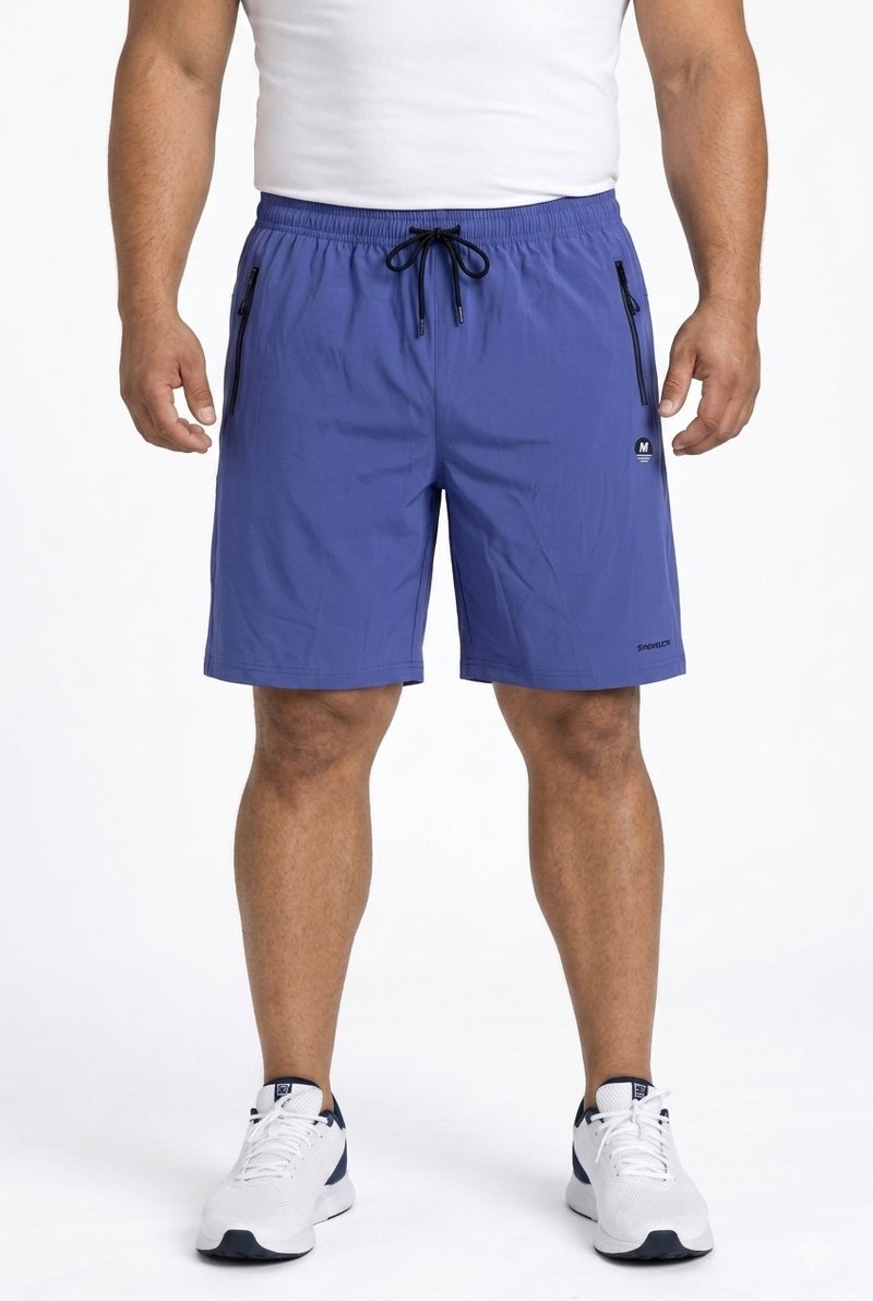 Moveletix Men's Plus Size Training Shorts Blue - Image 1