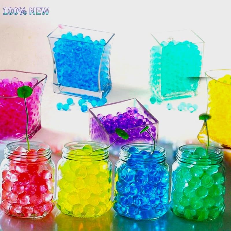 SSKR كرات الماء من سكر كريستال للتربة، كرات هلامية مطاطية للنباتات، 50 جرام، حجم كبير، لون أسود - Image 2