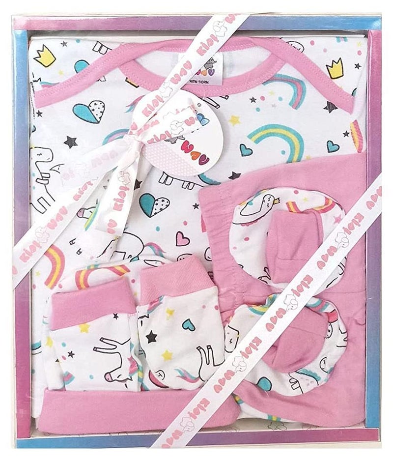 DADDY - G Eio Baby Gifts Set For New Born Unisex Clothing Gift Hamper 6Pcs (Pink) - Image 1