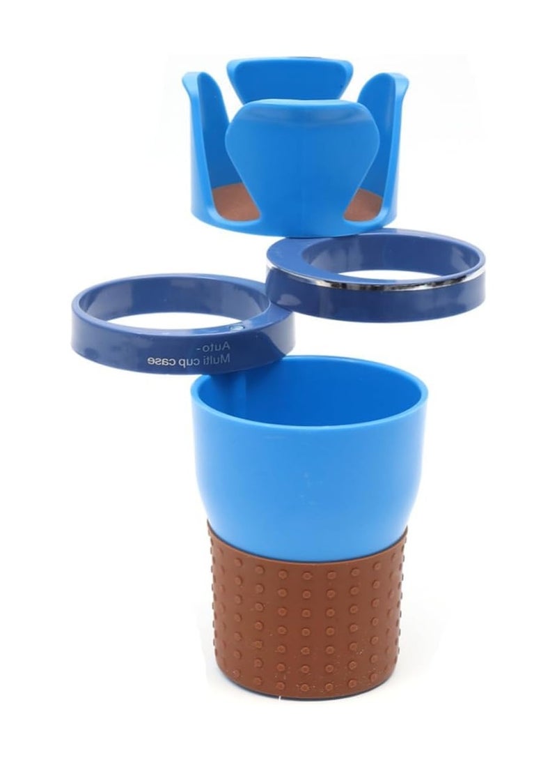 Universal Car Cup Holder Expander Adapter, 2 in 1 Multifunctional Dual Cup Mount Extender Organizer for Vehicles with 360° Rotating Adjustable Base to Hold Most 17oz - 20 oz Coffee Drinks Bottles - Image 2