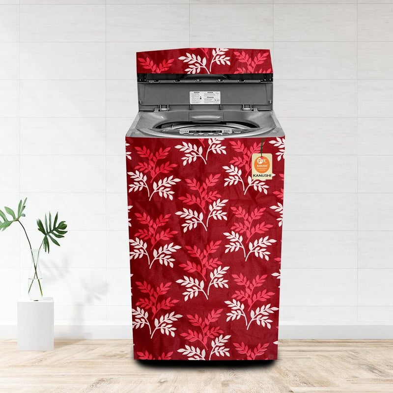 KANUSHI Industries® Washable & Dustproof Top Load Fully Automatic Washing Machine Cover (Suitable for 6 Kg, 6.5 kg, 7 kg, 7.5 kg) (Maroon-Small-LEVS-TOP-Load-Fully) - Image 1