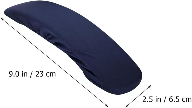 EXCEART 2pcs Stretch Fabric Armrest Covers - Arm Slipcovers for Gaming, Desk, Office & Sofa Chairs - Polyester Navy Blue Office Chair Armrest Covers - Stretchable Polyester Handle Protectors for Desk, - Image 4