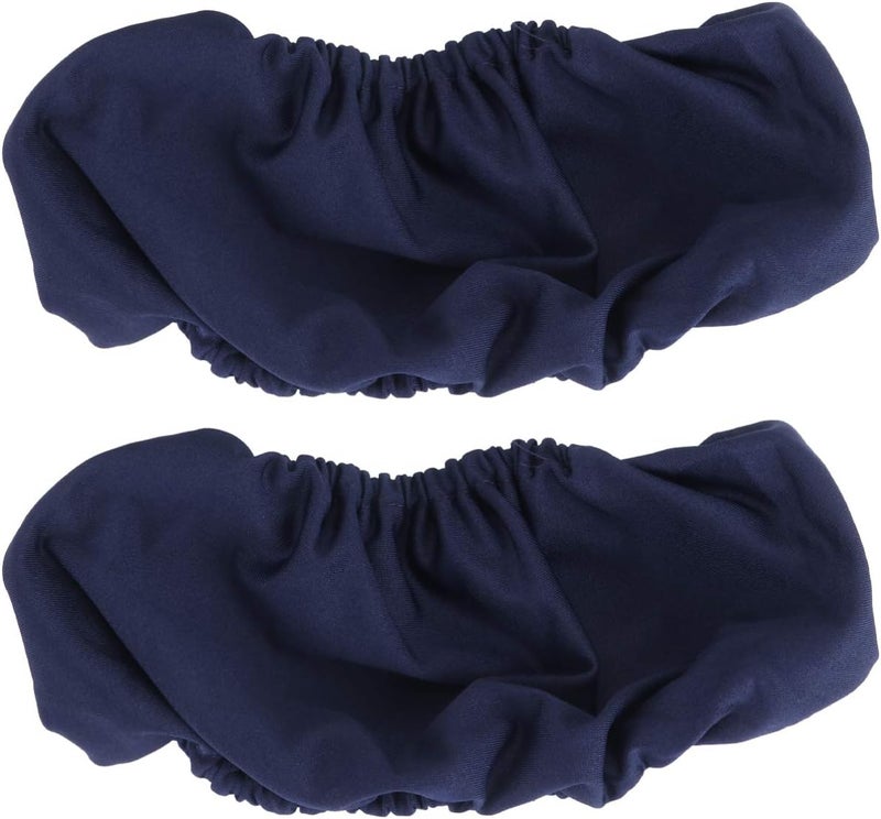 EXCEART 2pcs Stretch Fabric Armrest Covers - Arm Slipcovers for Gaming, Desk, Office & Sofa Chairs - Polyester Navy Blue Office Chair Armrest Covers - Stretchable Polyester Handle Protectors for Desk, - Image 3