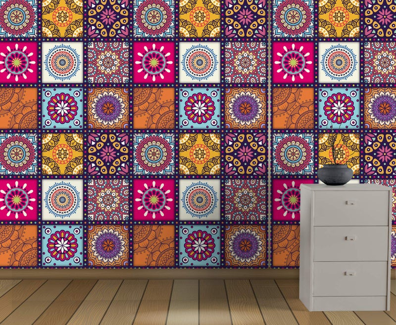 DECOR PRODUCTION Self Adhesive Wallpaper Wall Sticker for Home Decor, Living Room, Bedroom, Hall, Kids Room, Play Room (PVC Vinyl, Water Proof 40 sq.ft) 16x90 Inches Each Strip - Image 3