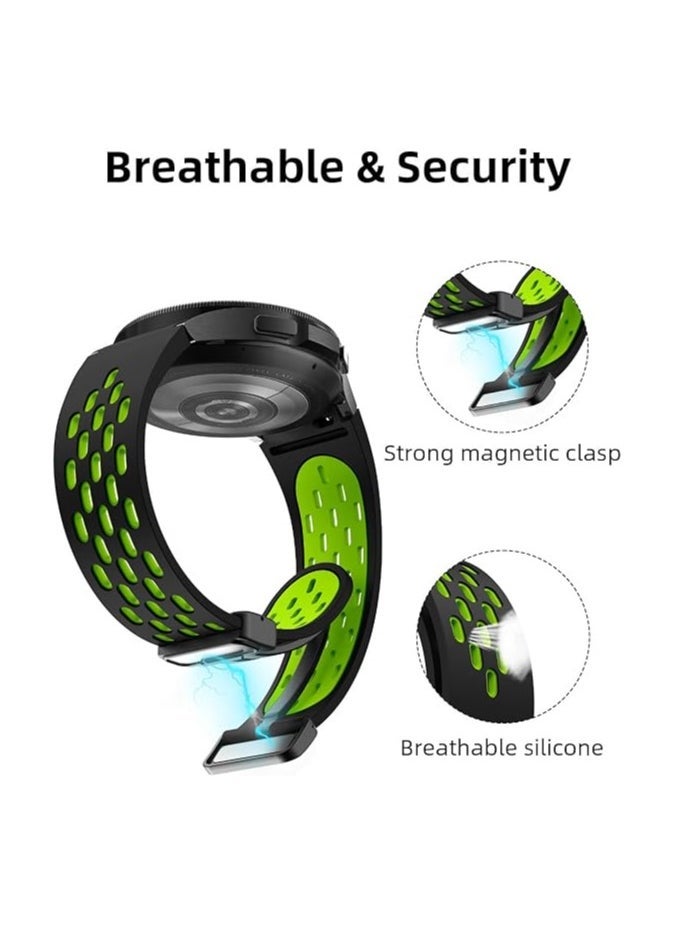 ELTRAZONE Watch Band for Samsung Galaxy Watch 7 (40mm & 44mm), Watch 6 Classic (43mm & 47mm), Watch 5 Pro (45mm), Watch 4 Classic (42mm & 46mm), Watch 6/5/4 (40mm & 44mm) | 20mm Breathable Silicone Sport Band | Durable, Comfortable Replacement Strap for Active Lifestyles  - Image 4