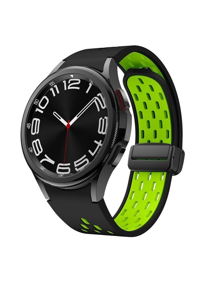 ELTRAZONE Watch Band for Samsung Galaxy Watch 7 (40mm & 44mm), Watch 6 Classic (43mm & 47mm), Watch 5 Pro (45mm), Watch 4 Classic (42mm & 46mm), Watch 6/5/4 (40mm & 44mm) | 20mm Breathable Silicone Sport Band | Durable, Comfortable Replacement Strap for Active Lifestyles  - Image 2