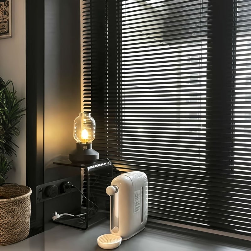 "Matte White"L Shaped Blinds For Sliding Doors With Zinc Alloy Frame Width 23 62 Inch Height 59 06 Inch Corded Light Blocking Roller Horizontal Window Treatment With Privacy Panels Matte White - Image 3