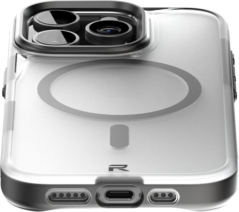 Rebel Clear Case for iPhone 16 Pro [Frosted Series Gen-6] Strong MagSafe Compatible, Grip Sides, Translucent Matte Texture, Protective Shockproof Bumpers, Metal Lens & Buttons, 6.3 Inch Phone 2024 - Image 4