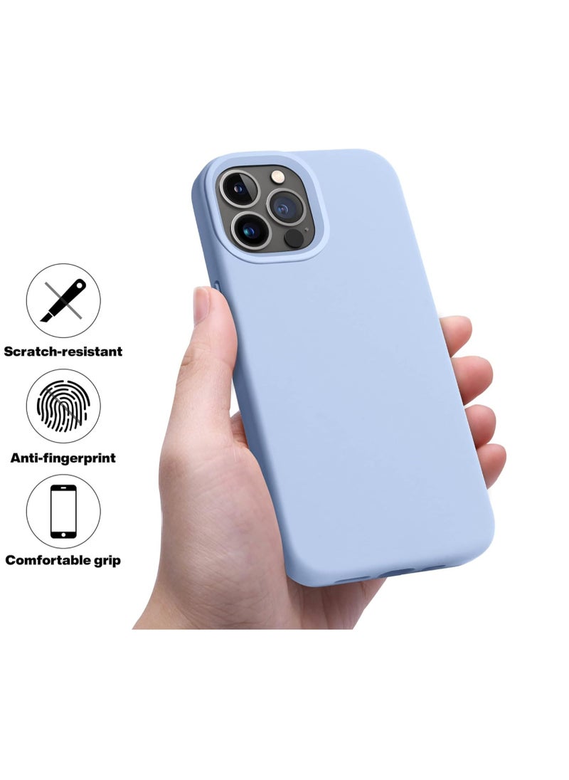 Generic - Compatible with iPhone 14 Pro Max Case for Women, [Drop Protection] [Anti-Fingerprint] [Anti-Scratch] Shockproof Soft-Touch Silicone Phone Case for iPhone 14 Pro Max 6.7", Light Blue - Image 1