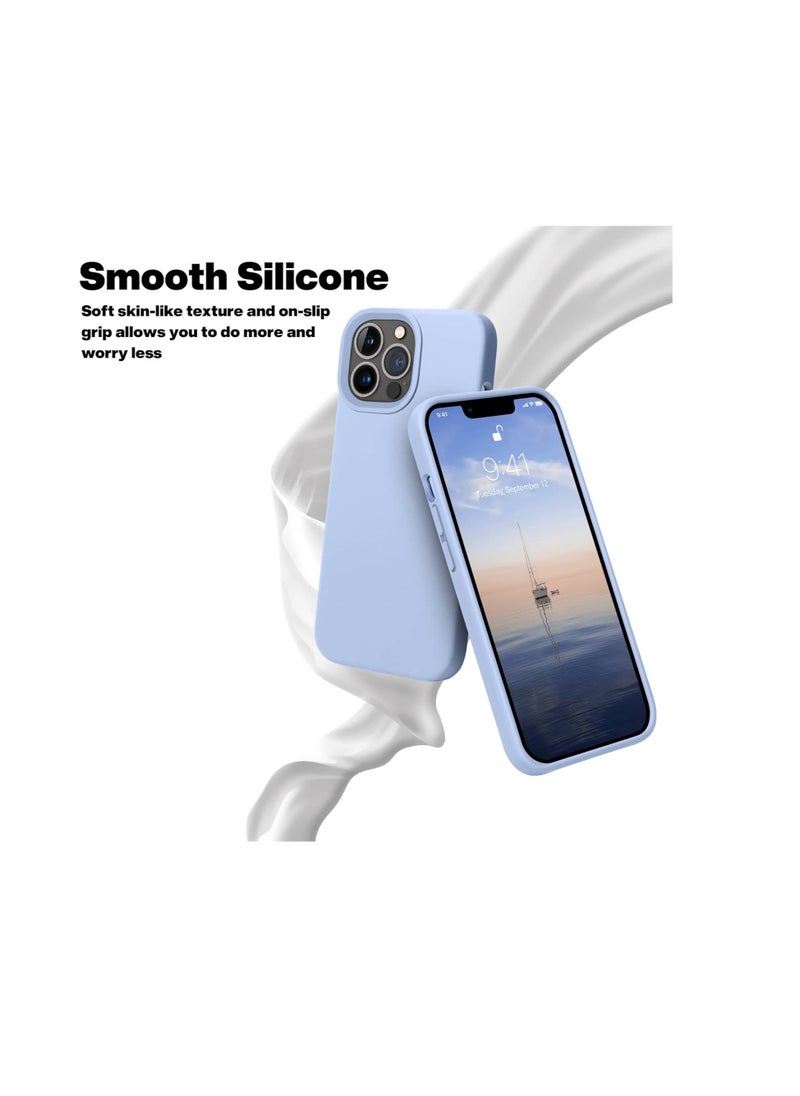 Generic - Compatible with iPhone 14 Pro Max Case for Women, [Drop Protection] [Anti-Fingerprint] [Anti-Scratch] Shockproof Soft-Touch Silicone Phone Case for iPhone 14 Pro Max 6.7", Light Blue - Image 1