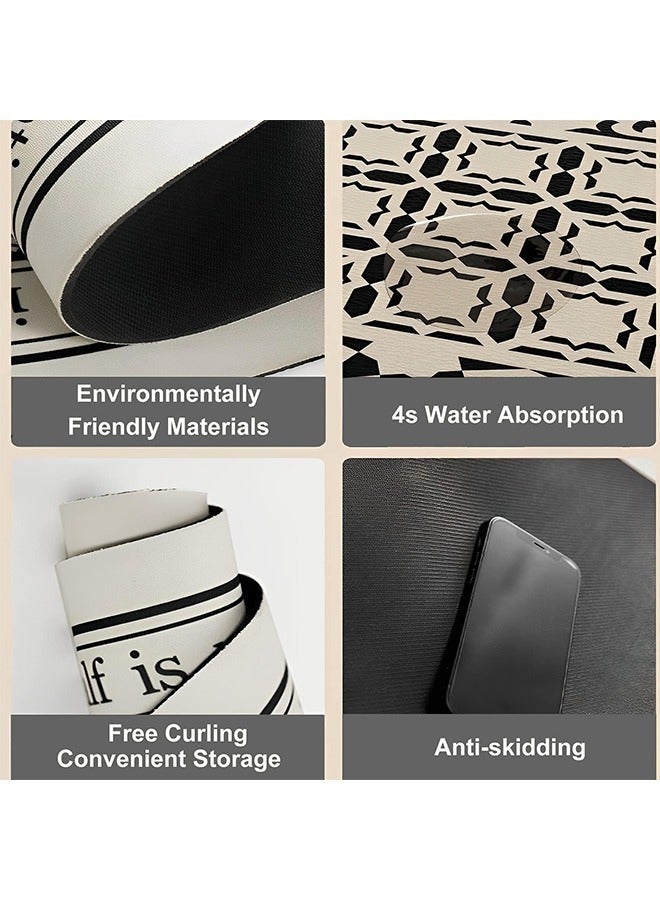 AL RAID Coffee Maker Mat, Absorbent Dish Drying Mat, Non-slip Rubber Mat, Easy to Clean, Counter Protector Spill Mat, For Kitchen Counter Coffee Bar Accessories 40x30cm - Image 3