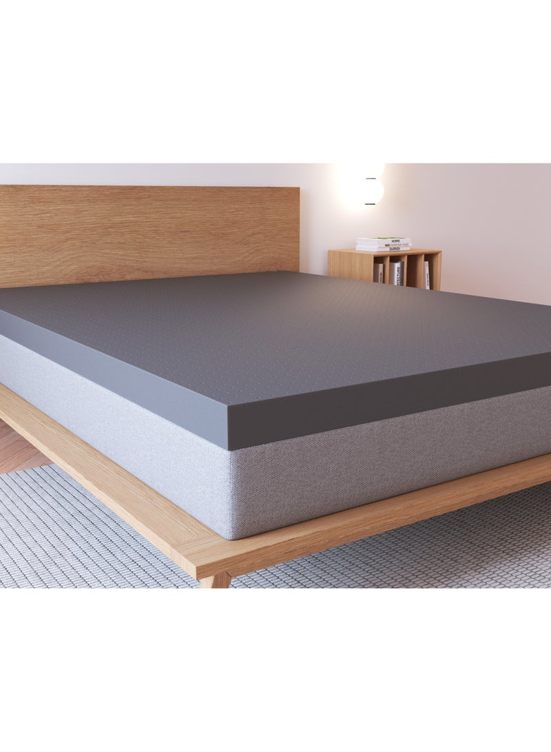 Panax 3 Inch Bamboo Charcoal Memory Foam Mattress Topper With Cover Queen (160x200CM) - Image 4