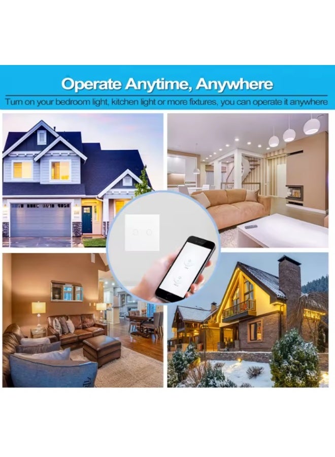 TUYA Zigbee Tuya Smart Home Switch, 2 Gang, PC Material, 86 Type, Compact Back Design - Image 5