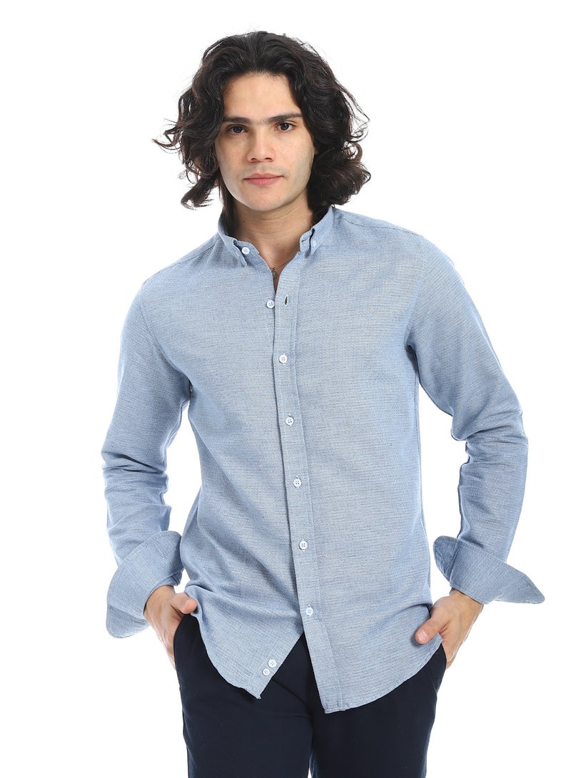Andora Pique Long Sleeve Shirt_Light Blue - Image 1