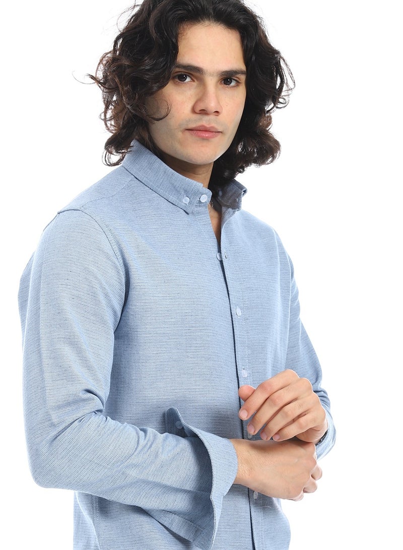 Andora Pique Long Sleeve Shirt_Light Blue - Image 4