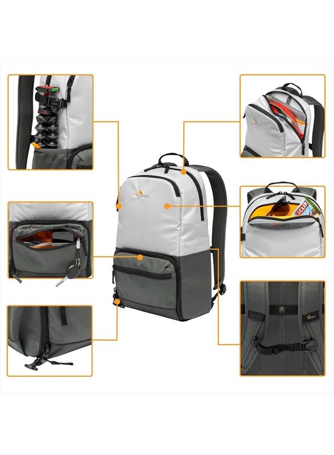 Lowepro LP37236-PWW Truckee BP 200 LX Outdoor Camera Backpack, Fits 13 inch Tablet,for Compact DSLR/Mirrorless, for Sony, Canon, Nikon, 1-2 Lenses, Gimbal, Video Drone, DJI, Osmo, Mavic, Light Grey  - Image 2