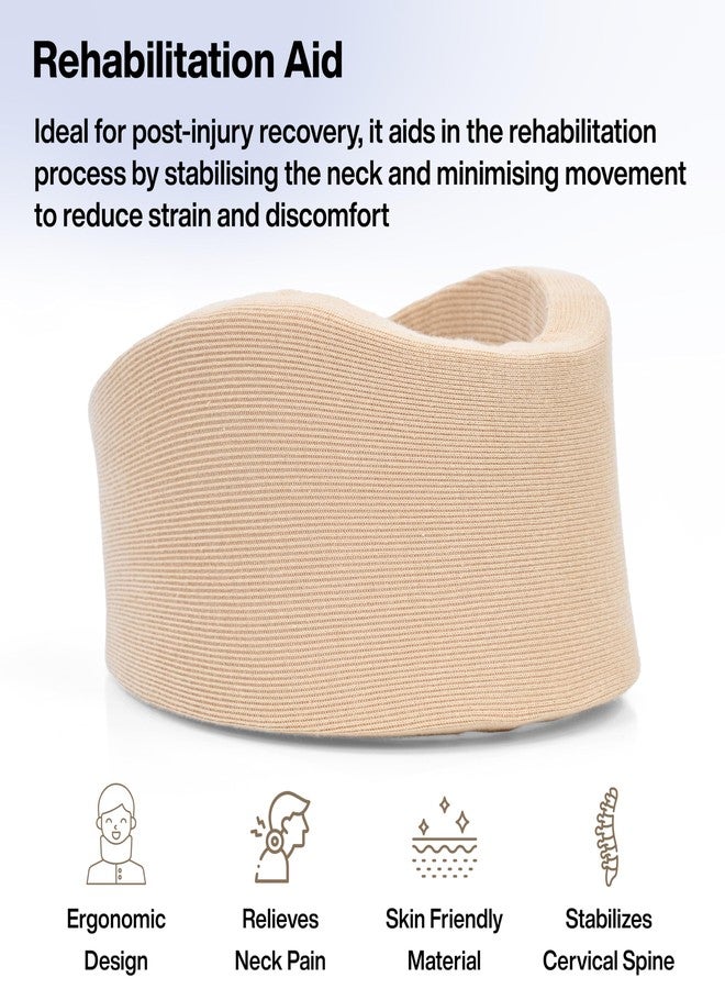 فوفيرا طوق رقبة ناعم من FOVERA، دعامة للرقبة لتثبيت العمود الفقري العنقي وتخفيف الألم، دعامة رقبة قابلة للتعديل لتخفيف آلام الرقبة والضغط على العمود الفقري (المقاس - كبير، وحدة واحدة) - Image 3