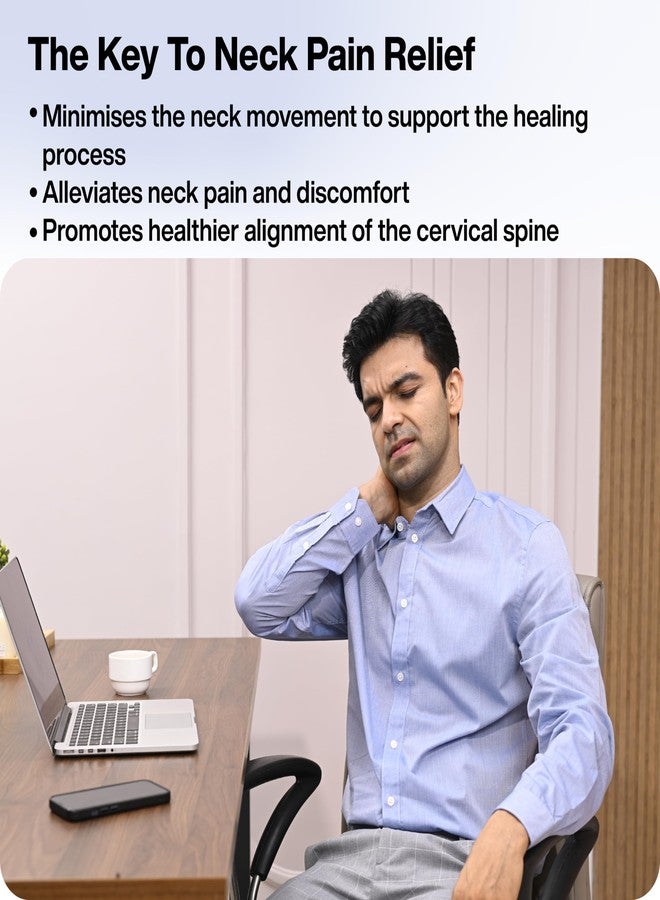 فوفيرا طوق رقبة ناعم من FOVERA، دعامة للرقبة لتثبيت العمود الفقري العنقي وتخفيف الألم، دعامة رقبة قابلة للتعديل لتخفيف آلام الرقبة والضغط على العمود الفقري (المقاس - كبير، وحدة واحدة) - Image 5
