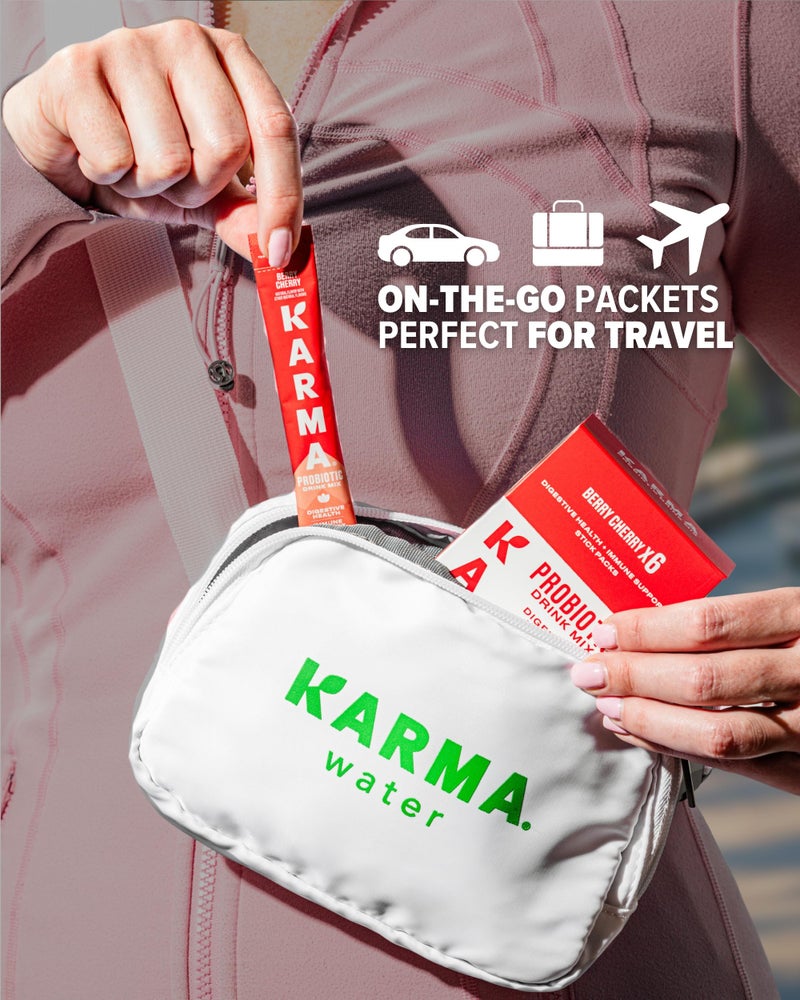 Karma باقة كرم للبروبيوتيك - 6 عبوات، مسحوق مشروب توت الكرز - دعم المناعة وصحة الأمعاء أثناء التنقل - Image 4