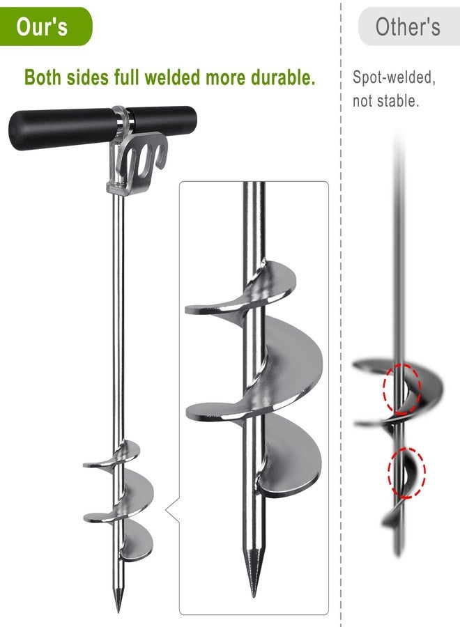 BeneLabel 17" Sand Bar Anchors for Boats Screw in Boat Anchor Stainless Steel Shallow Water Sand Anchor Boat Beach Anchor for Sandbar, TET Ski Anchor, Kayak Anchor, Pontoon Boat - Image 5