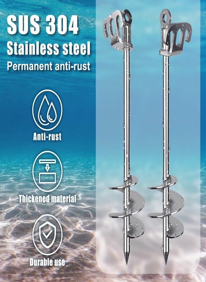 BeneLabel 17" Sand Bar Anchors for Boats Screw in Boat Anchor Stainless Steel Shallow Water Sand Anchor Boat Beach Anchor for Sandbar, TET Ski Anchor, Kayak Anchor, Pontoon Boat - Image 3