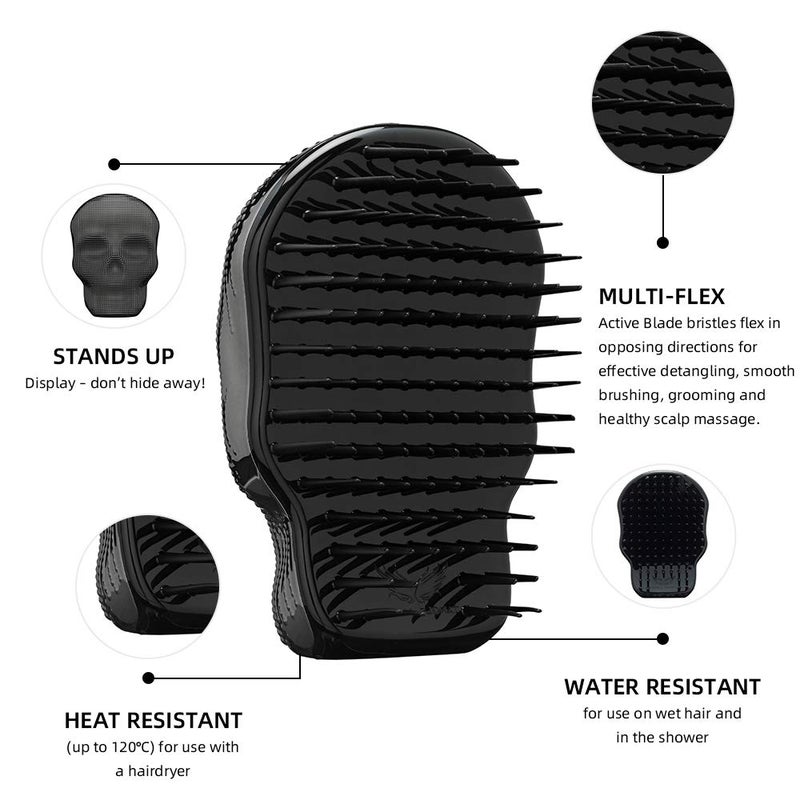 Tangle Angel فرشاة تفكيك الشعر تانجل أنجل ريبيل - جمجمة سوداء - Image 3