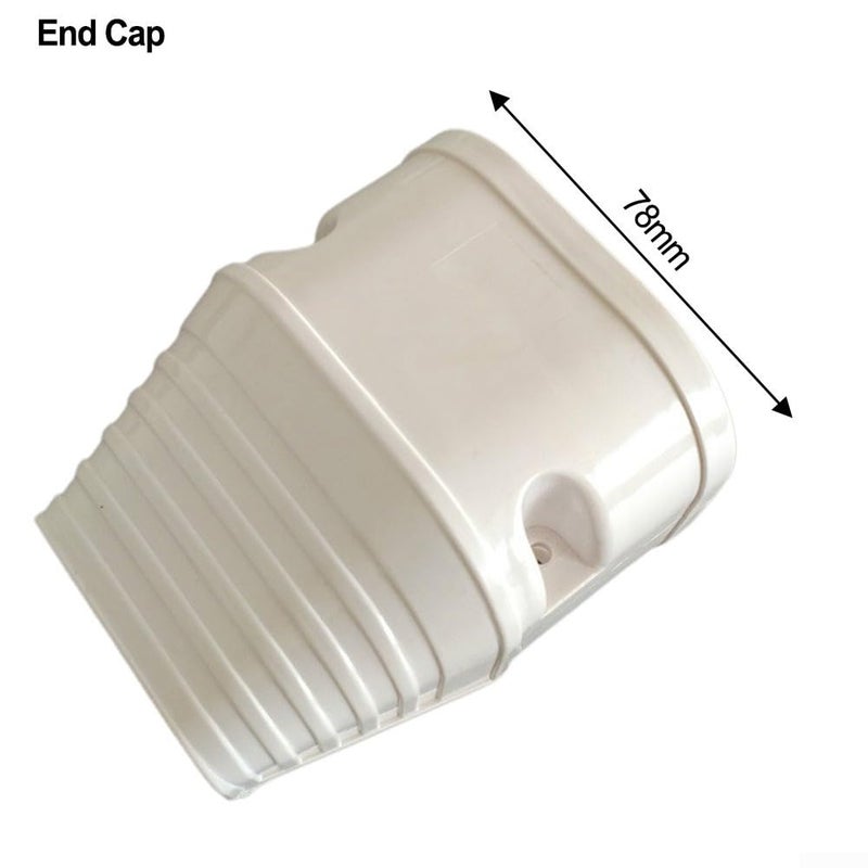 PVC Air Conditioner Line Cover Kit White Weather Resistant Includes Wall Entry Cap Elbows Couplin - Image 3
