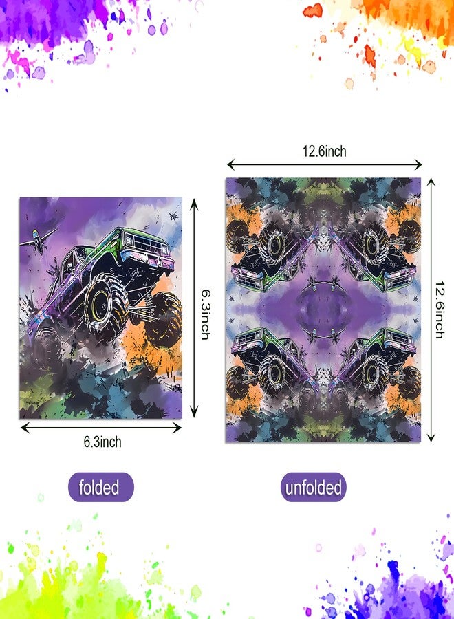 BHNACIER 40Pcs Monster Truck Party Paper Napkins Trucks Party Supplies Disposable Napkin for Racing Car Partys Decorations Supplies - Image 3