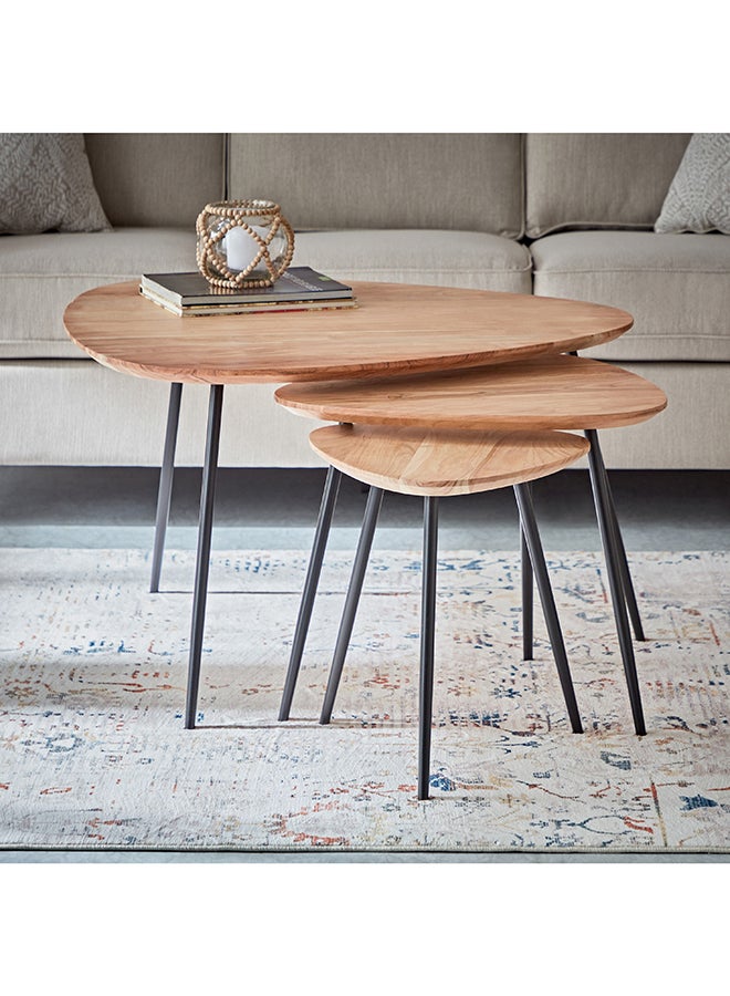 Home Box Matika 3-Piece Nest of Tables Set 81 x 43 x 86 cm  - Image 2