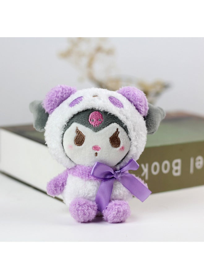 Internet Celebrity Cute Sanrio Coolomi Pendant Plush Doll Yugui Dog Doll Melody Backpack Bag Ornaments-Color:Purple-Height:Height About 12cm - Image 1