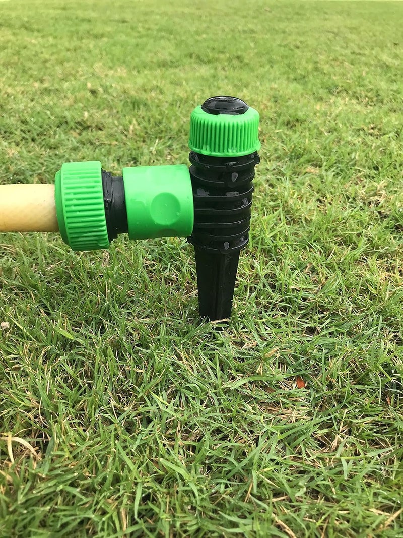 Divine Tree Garden Turbo Sprinkler Spike Ideal for Small Planted Areas and Garden - Perfect Irrigation System for Small Lawn Garden Areas Water Sprinkler - Green-Black (Pack3) - Image 3