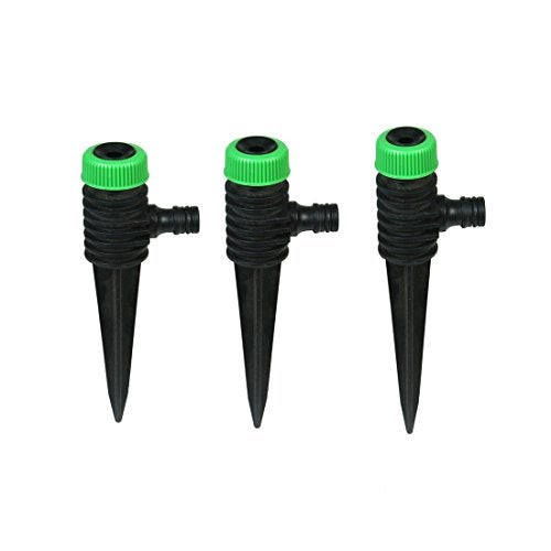 Divine Tree Garden Turbo Sprinkler Spike Ideal for Small Planted Areas and Garden - Perfect Irrigation System for Small Lawn Garden Areas Water Sprinkler - Green-Black (Pack3) - Image 1