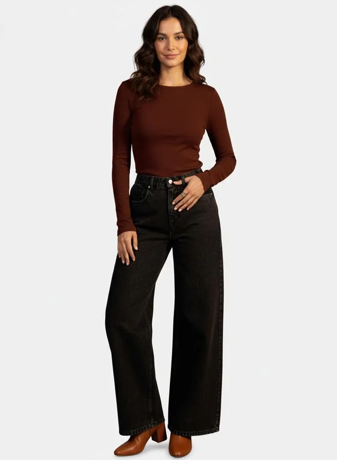 Take Two Take Two Black Mid-Rise Regular Fit Jean