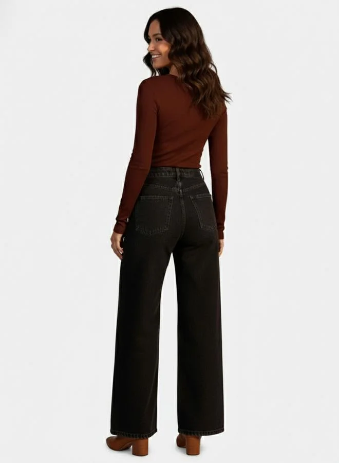 Take Two Take Two Black Mid-Rise Regular Fit Jean