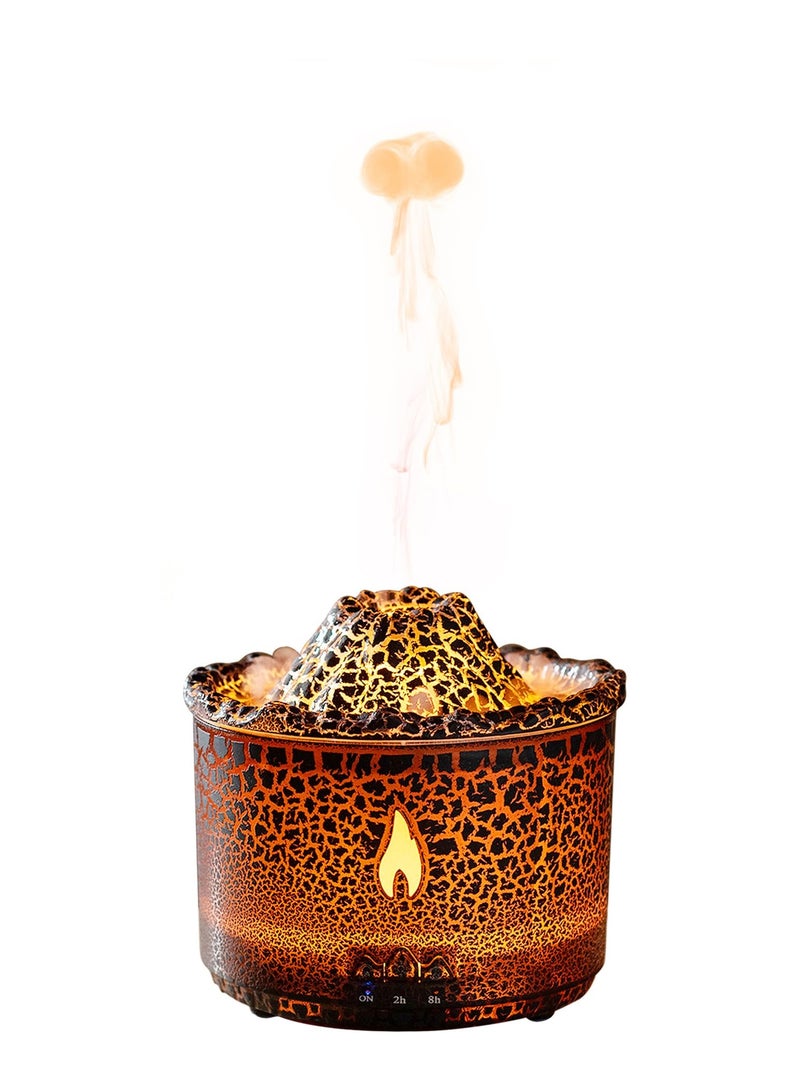 general Simulated Volcano Aromatherapy Machine Flame Humidifier Air Diffuser Timer and Waterless Auto-Off For Home Office Yoga Gym - Image 1