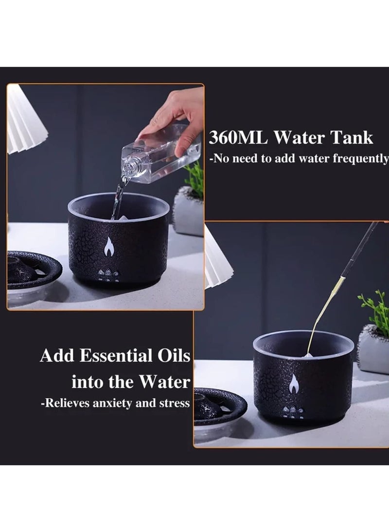 general Simulated Volcano Aromatherapy Machine Flame Humidifier Air Diffuser Timer and Waterless Auto-Off For Home Office Yoga Gym - Image 5