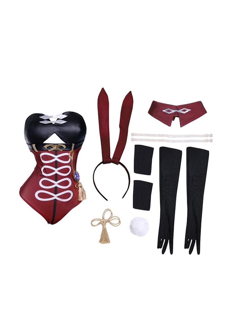 Genshin Impact cos fan bunny girl uncrowned dragon king Beidou cosplay costume female costume - Image 1