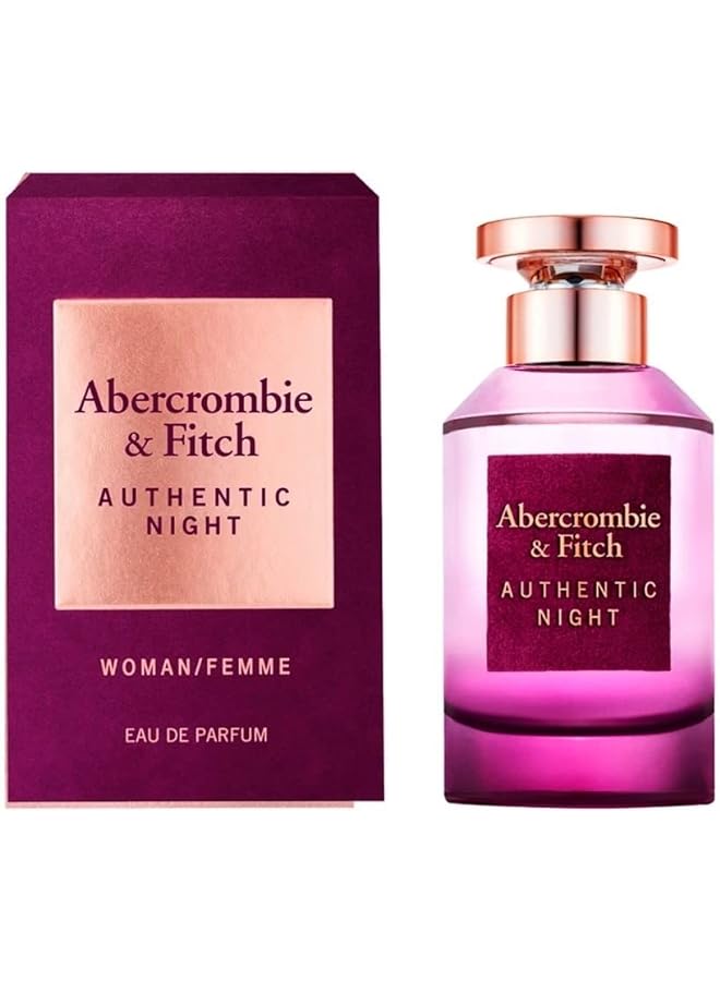 Abercrombie & Fitch Authentic Night Women Edp 50Ml - Image 1