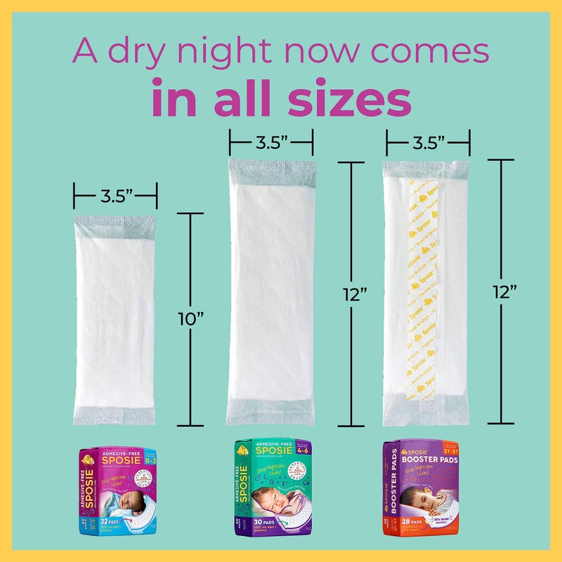 Select Kids Sposie Booster Pads, Stop Overnight Diaper Leaks, Adhesive-Free for Easy repositioning, Helps Reduce Nighttime Diaper Changes and Diaper Rash, Use with Sizes 4-6, 90 ct. - Image 4