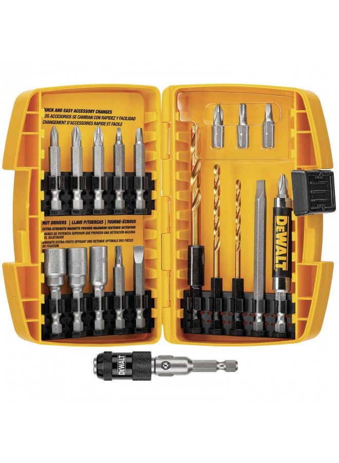 DEWALT Screwdriver Bit Set, Rapid Load, Tin, 20-Piece (DW2503) - Image 1
