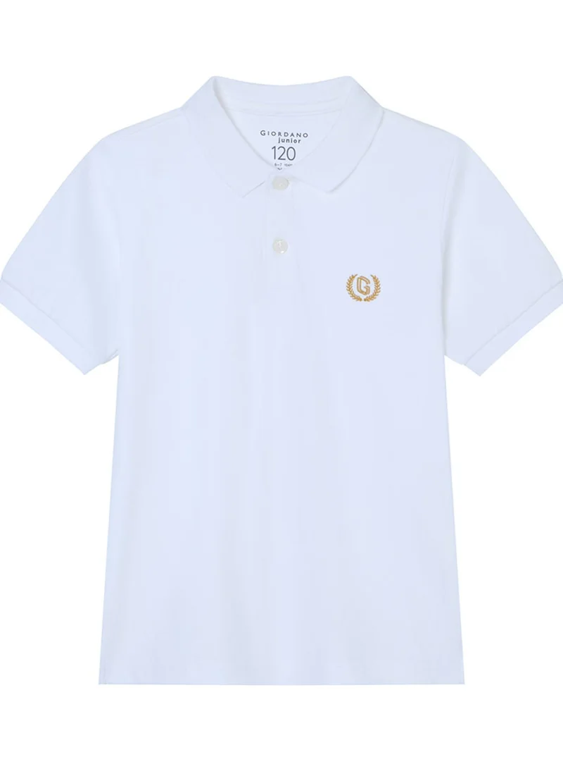GIORDANO  Kids' Slim Fit Liquid Touch Cotton Polo  | Best Price UAE