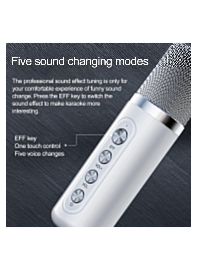 ELTRAZONE 1 Set Bluetooth Speaker with Microphone 5.0 USB Charging Wireless Speakers with Bluetooth Surround Sound Portable Speaker for Smart TV Microphone with Speaker for Singing Red  - Image 5