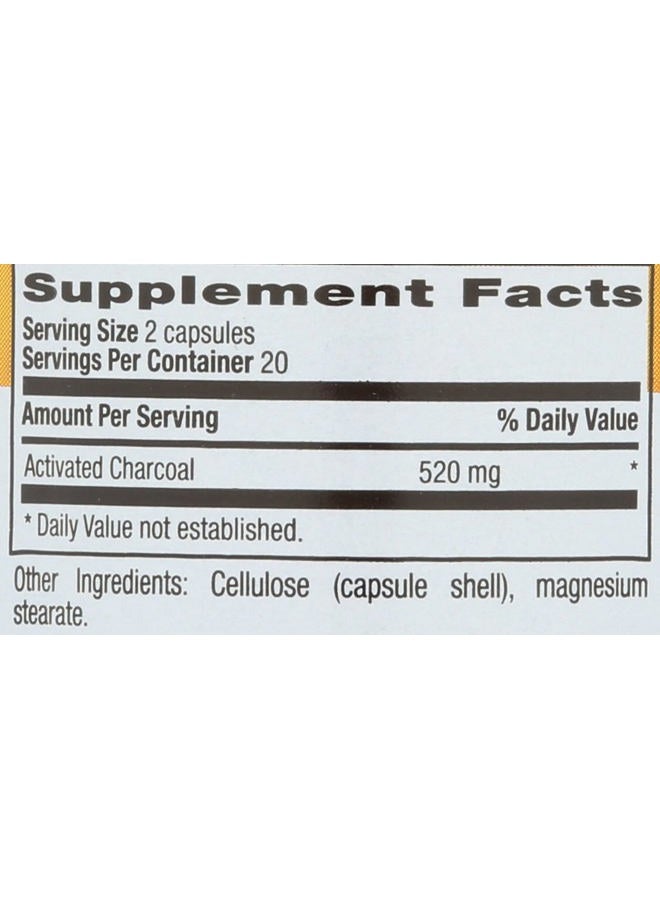 Country Life Coconut Activated Charcoal Capsules, 260mg – Natural Charcoal Supplement for Gas and Bloating Relief - Gluten-Free, 40 Vegan Capsules - Image 3