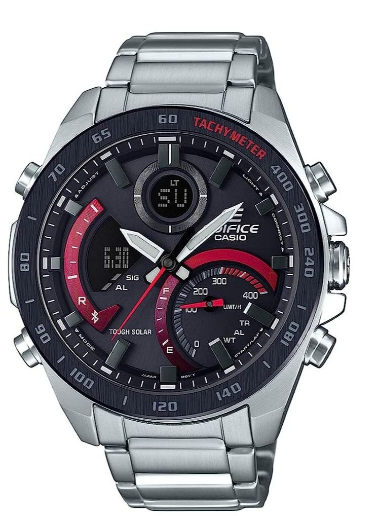 Casio Analog-Digital Black Dial Men's Watch-ECB-900DB-1ADR - Image 1