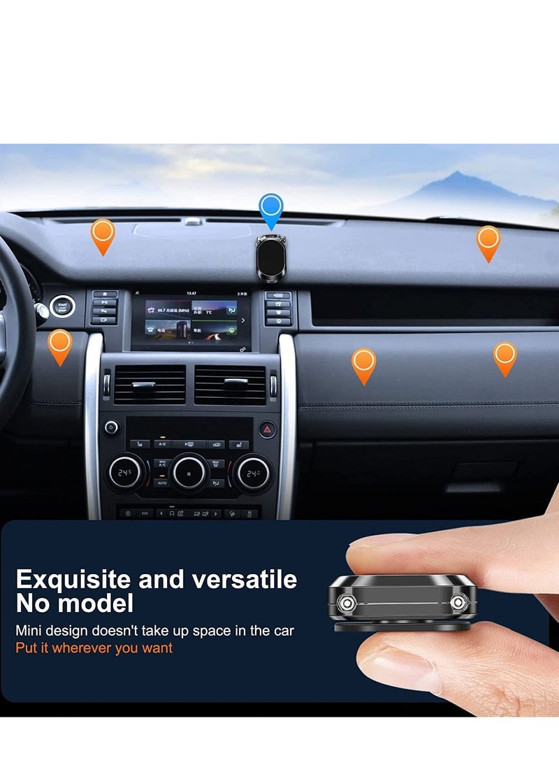 Excefore Folding Magnetic Phone Holder,【Super Magnet】【with 2 Metal Plates】 Car Magnetic Phone Holder,【360° Rotation】 Universal Dashboard Car Holder fit for iPhone,Samsung and Other Phones (Silver) - Image 4