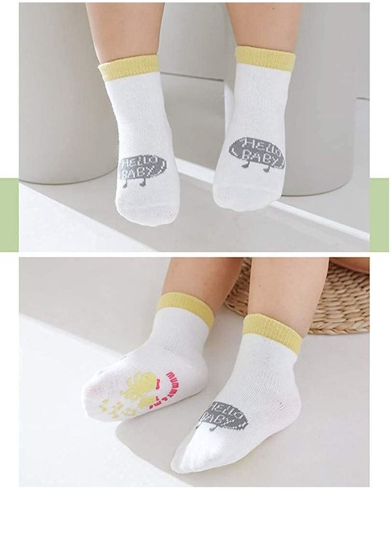 Excefore Baby Toddler Non-skid Socks Little Girls Cute Cartoon Floor Socks 8-Pairs 8-36M  - Image 2