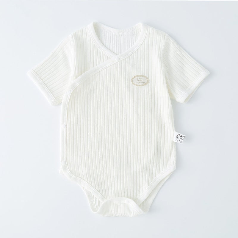 Baby Wrap Fart Clothes Summer Thin Newborn Clothes Jumpsuit Female Baby Triangle Hare Clothes Summer Baby Belly Protection - Image 1