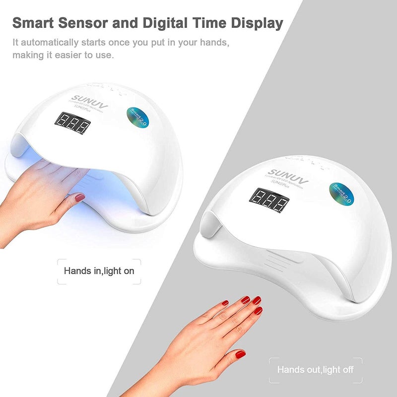 SUNUV SUN5 Plus LED Nail Polish Dryer with Sensor and 4 Timers 48W - Image 5