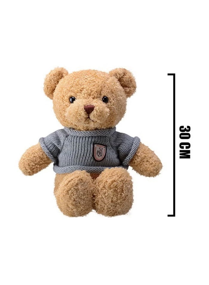 Haidue Teddy Bear Plush Toy 30cm, Stuffed Animal Toy, Gift for Kids Boys Girls (Brown) - Image 2